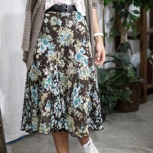 Briggs New York Printed Floral Skirt